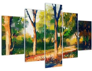 Podoba gozda v poletnem soncu, slika (150x105 cm)