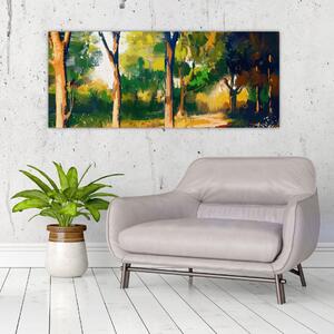 Podoba gozda v poletnem soncu, slika (120x50 cm)