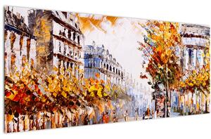 Slika - Ulica v Parizu (120x50 cm)