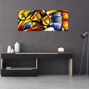 Slika - Oljna slika, zaljubljenci (120x50 cm)