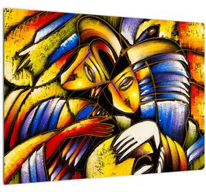Slika - Oljna slika, zaljubljenci (70x50 cm)
