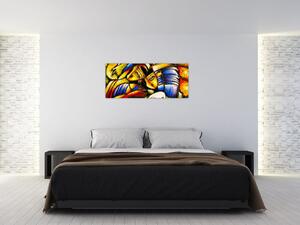 Slika - Oljna slika, zaljubljenci (120x50 cm)