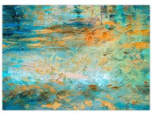Slika modre abstrakcije (70x50 cm)
