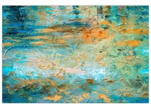 Slika modre abstrakcije (90x60 cm)
