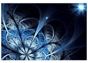 Slika temno modre rože (90x60 cm)