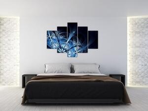Slika temno modre rože (150x105 cm)