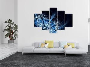 Slika temno modre rože (150x105 cm)