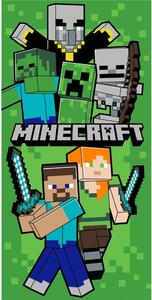 Zeleni pamučan dječji ručnik 70x140 cm Minecraft Let´s Survive – Jerry Fabrics