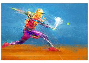 Slika - Poslikan teniški igralec (90x60 cm)