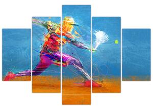 Slika - Poslikan teniški igralec (150x105 cm)