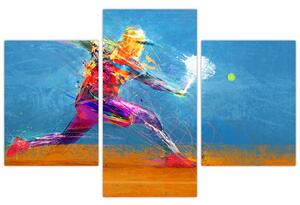 Slika - Poslikan teniški igralec (90x60 cm)