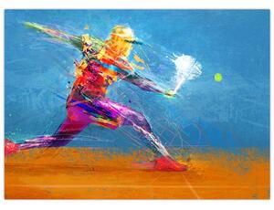 Slika - Poslikan teniški igralec (70x50 cm)