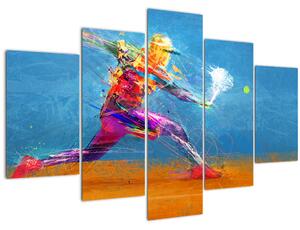 Slika - Poslikan teniški igralec (150x105 cm)
