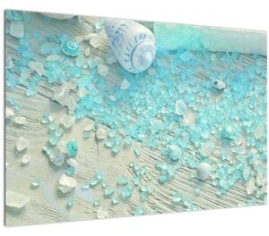 Slika - Morsko vzdušje v turkiznih odtenkih (90x60 cm)