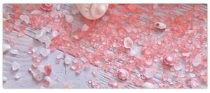 Slika - Obmorsko vzdušje v roza odtenkih (120x50 cm)