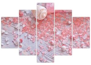 Slika - Obmorsko vzdušje v roza odtenkih (150x105 cm)