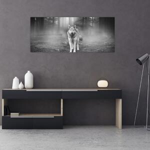 Slika - Gozdni čuvaj, črno-bela (120x50 cm)