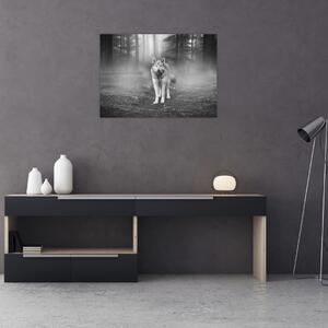 Slika - Gozdni čuvaj, črno-bela (70x50 cm)