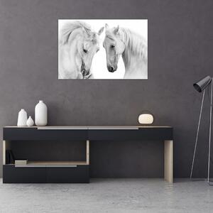 Slika belih konjev (90x60 cm)