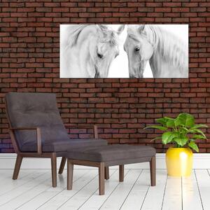 Slika belih konjev (120x50 cm)