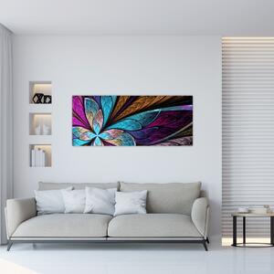Slika - Abstrakcija, cvet (120x50 cm)