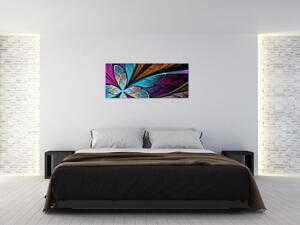 Slika - Abstrakcija, cvet (120x50 cm)