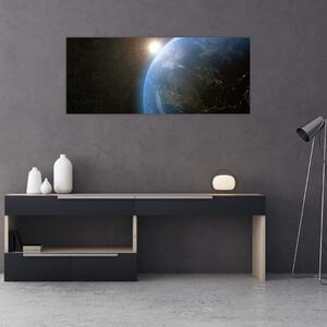 Slika zemlje iz vesolja (120x50 cm)