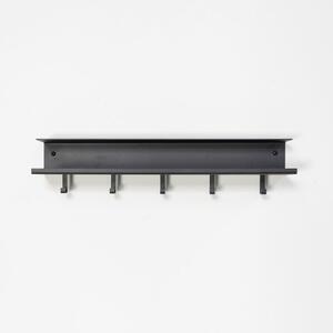 Crna metalna zidna vješalica s policom Easy – Spinder Design
