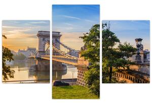 Slika - Most čez reko, Budimpešta, Madžarska (90x60 cm)