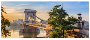 Slika - Most čez reko, Budimpešta, Madžarska (120x50 cm)