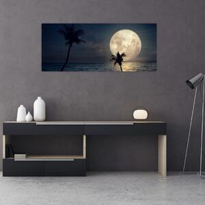 Slika - Plaža pod polno luno (120x50 cm)