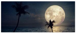 Slika - Plaža pod polno luno (120x50 cm)