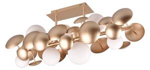 Bijela/u zlatnoj boji stropna svjetiljka sa staklenim sjenilom 76x22 cm Bubble – Trio Select