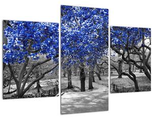 Slika - Modra drevesa, Central Park, New York (90x60 cm)