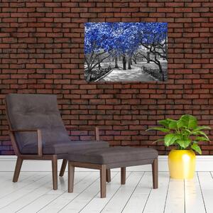 Slika - Modra drevesa, Central Park, New York (70x50 cm)