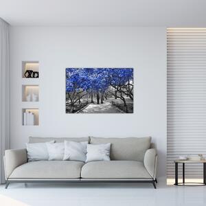 Slika - Modra drevesa, Central Park, New York (90x60 cm)
