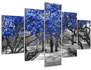 Slika - Modra drevesa, Central Park, New York (150x105 cm)