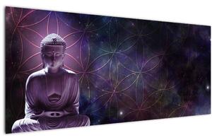 Slika - Buda z rožami življenja (120x50 cm)