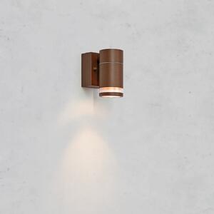 Markslöjd Luno LED vanjska zidna svjetiljka, smeđa, 1 žarulja, IP65, prigušljiva., prigušiva, Smeđa / hrđa, Aluminij