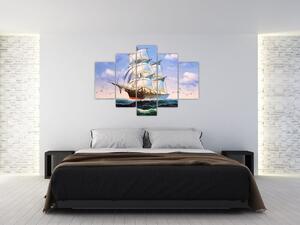 Slika ladje na valovih (150x105 cm)