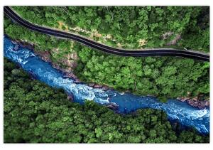 Slika - Reka med gorami, Kavkaz, Rusija (90x60 cm)