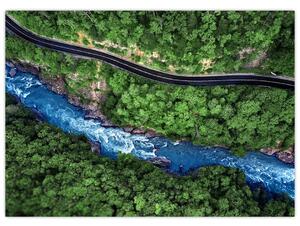 Slika - Reka med gorami, Kavkaz, Rusija (70x50 cm)