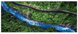 Slika - Reka med gorami, Kavkaz, Rusija (120x50 cm)