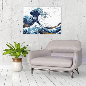Slika - japonska risba, valovi (70x50 cm)
