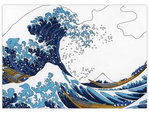 Slika - japonska risba, valovi (70x50 cm)