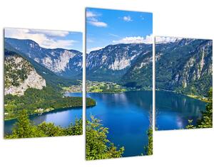 Slika - Hallstattsko jezero, Hallstatt, Avstrija (90x60 cm)