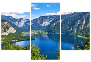 Slika - Hallstattsko jezero, Hallstatt, Avstrija (90x60 cm)