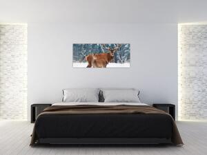 Slika jelena s srno (120x50 cm)