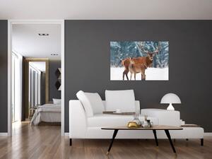 Slika jelena s srno (90x60 cm)