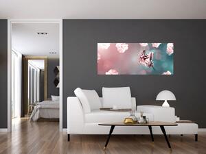 Slika - Metulj med rožami (120x50 cm)